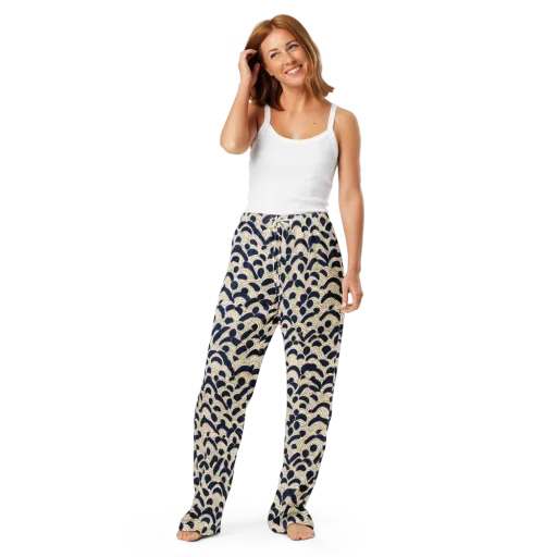 Midnight Seigaiha on a Women's Pajama Pants