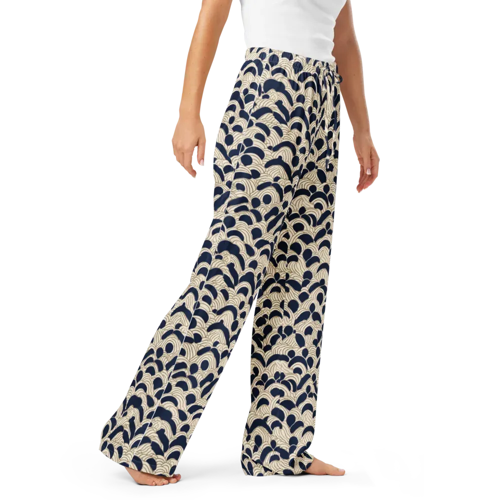 Midnight Seigaiha on Women's Pajama Pants — Right Front