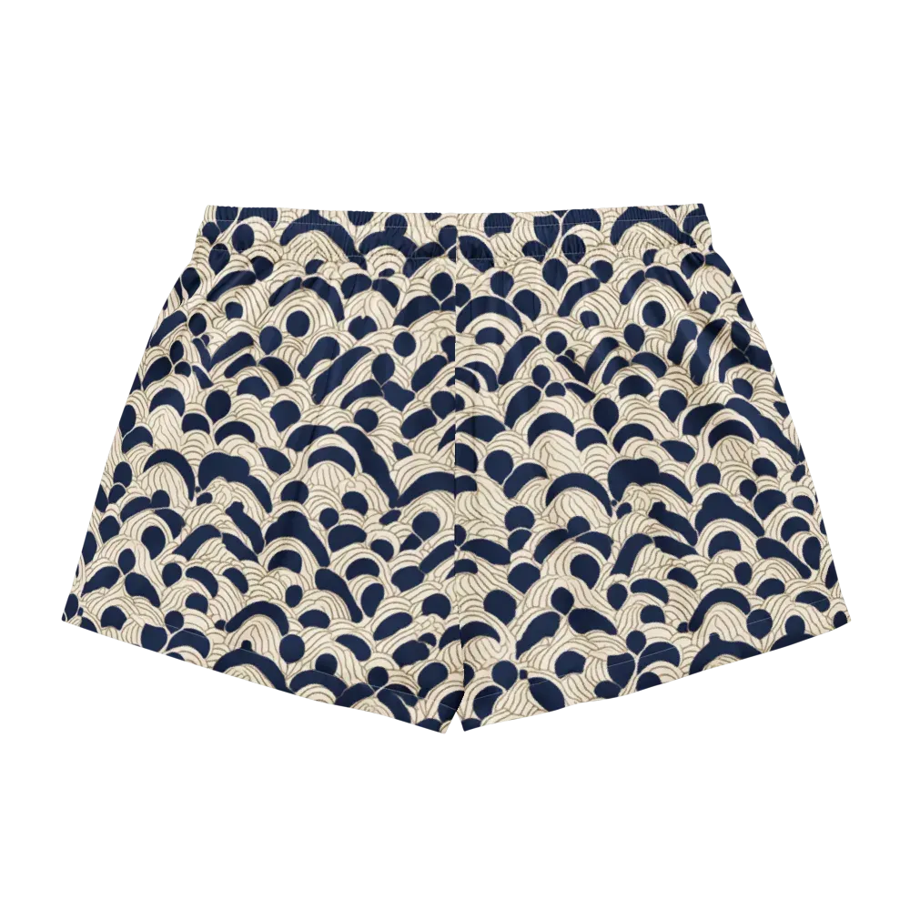 Midnight Seigaiha on Women's Pajama Shorts — Back