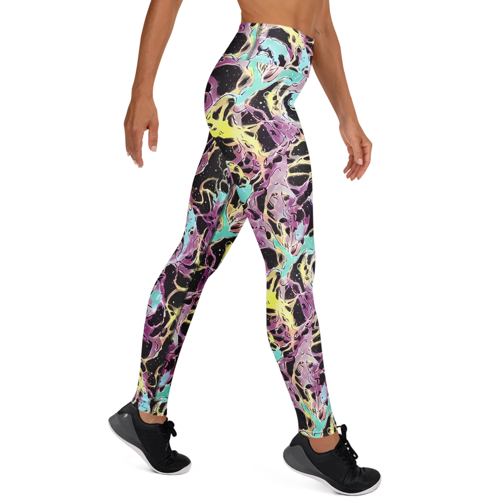 Dreams in Orbit on Yoga Leggings — Right