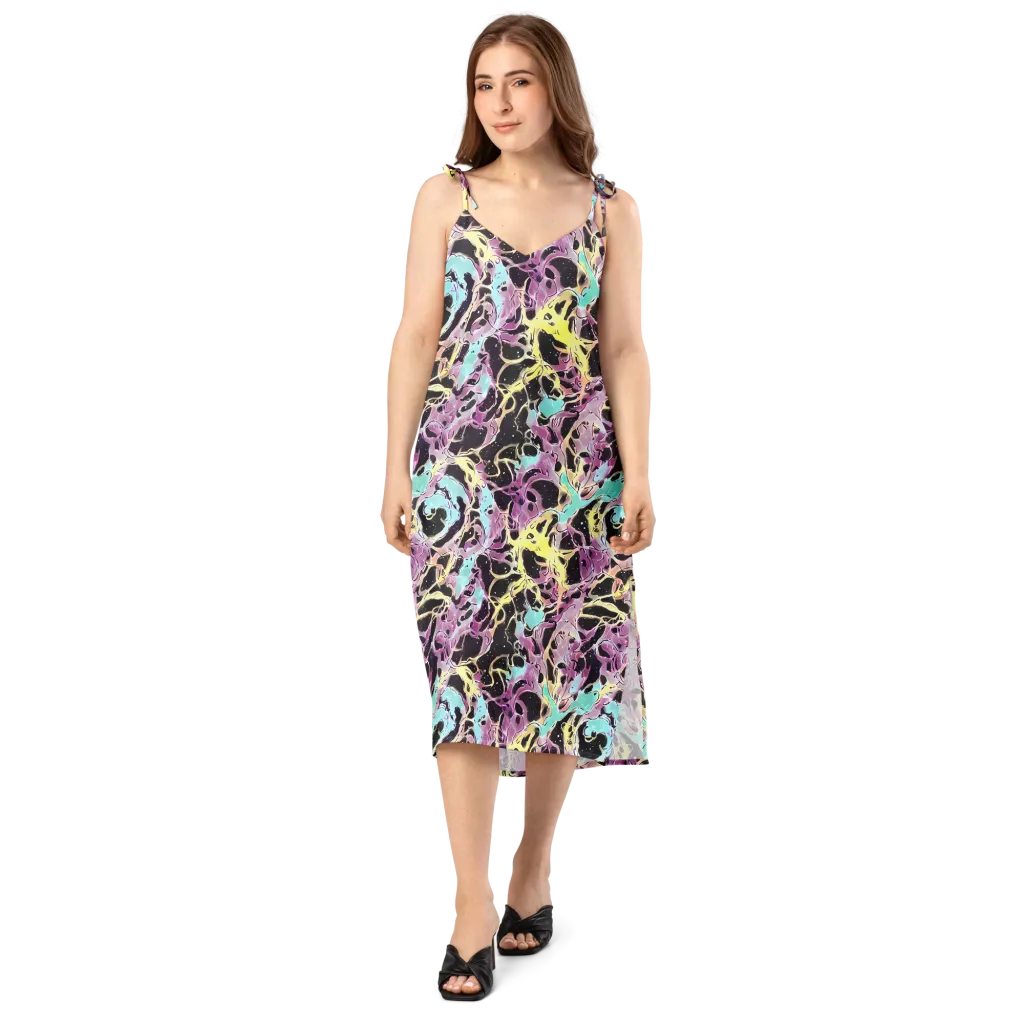 Dreams in Orbit on Slip Dress — Front