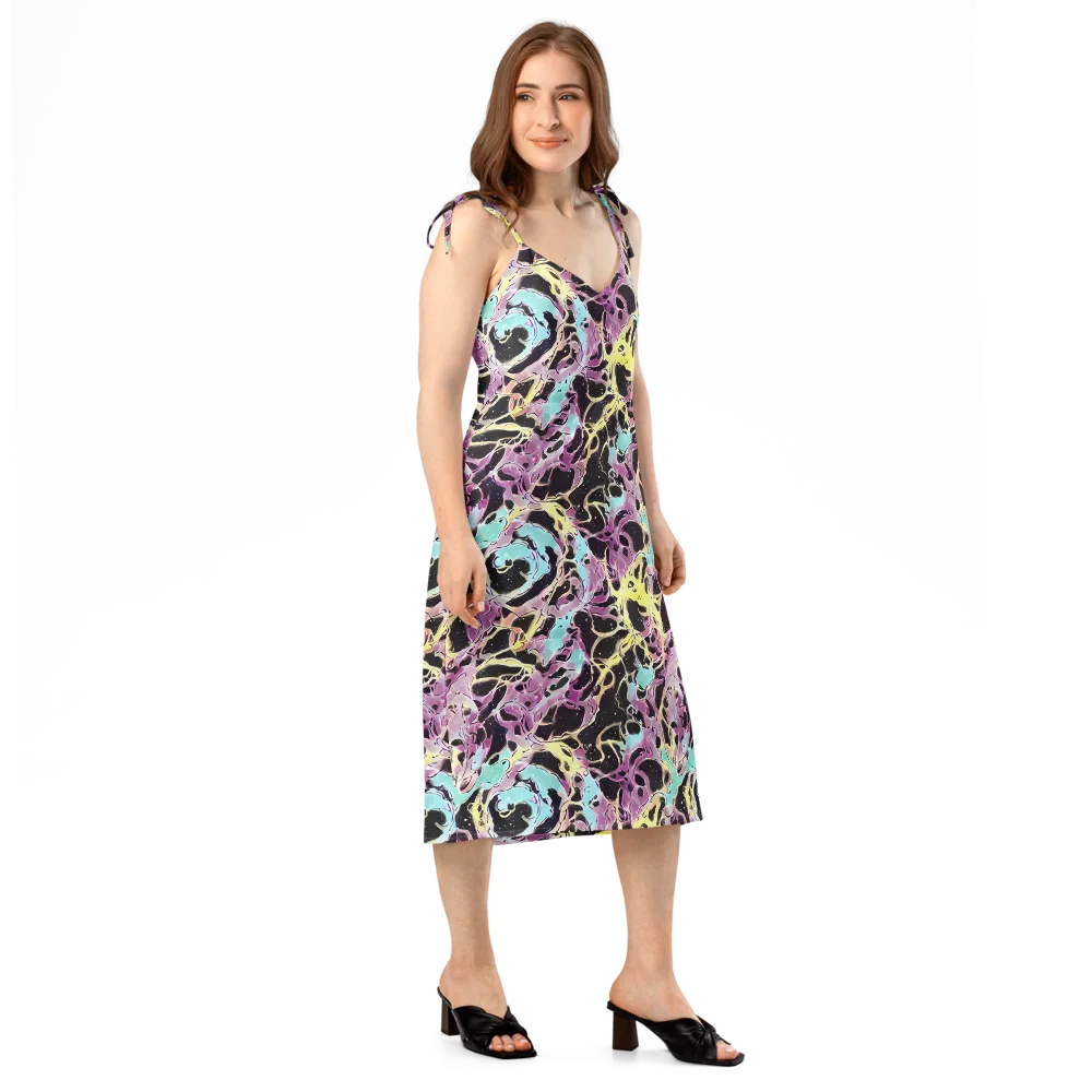 Dreams in Orbit on Slip Dress — Right Front
