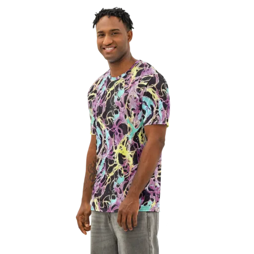 Dreams in Orbit on a Men's Cotton Crew Neck T-Shirt
