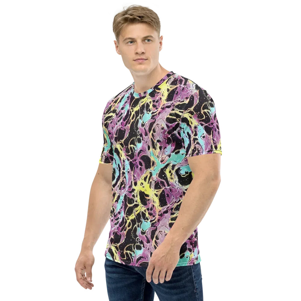Dreams in Orbit on Men's Crew Neck T-Shirt — Left