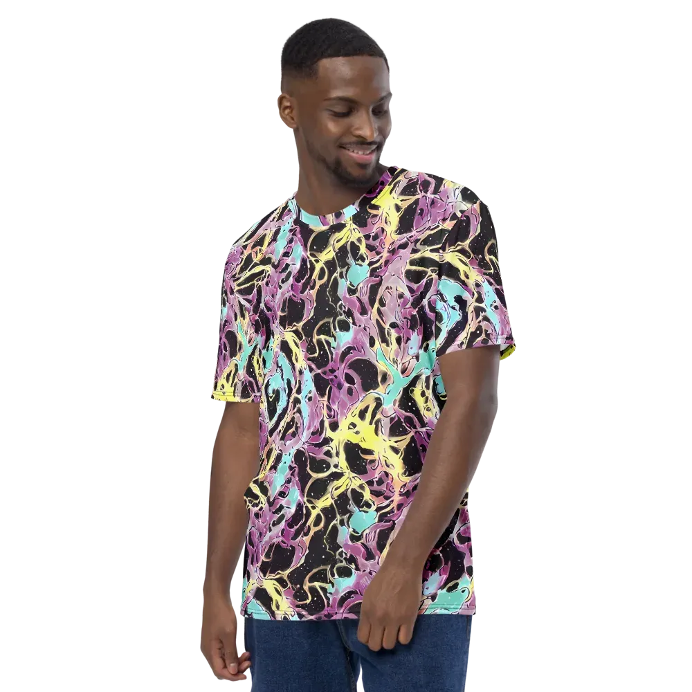 Dreams in Orbit on Men's Crew Neck T-Shirt — Left