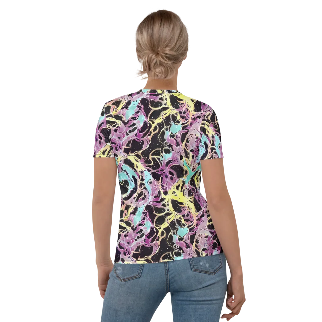 Dreams in Orbit on Women's Crew Neck T-Shirt — Back