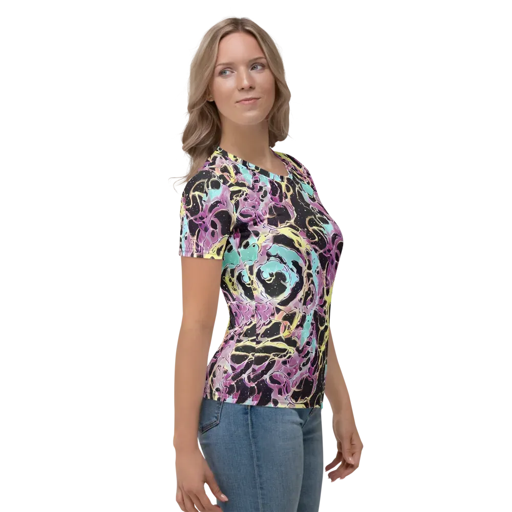 Dreams in Orbit on Women's Crew Neck T-Shirt — Right