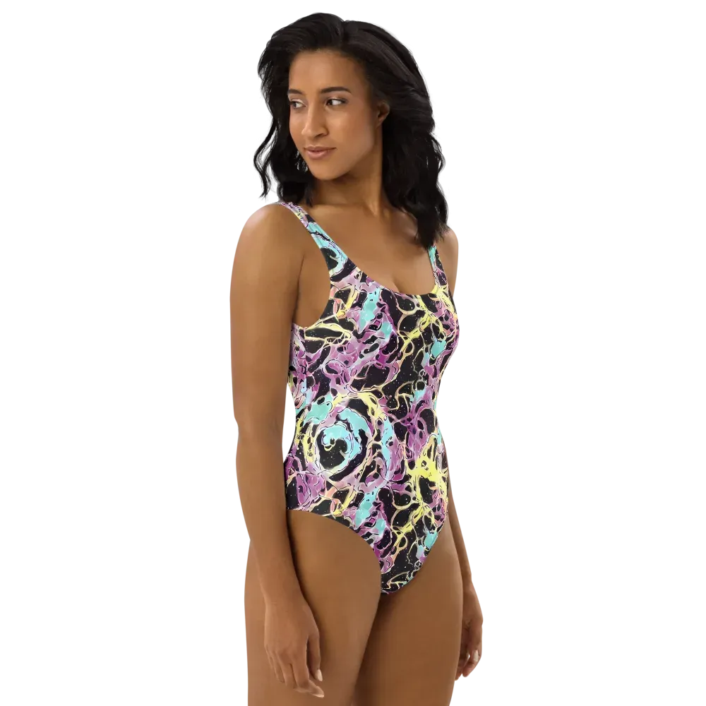 Dreams in Orbit on One-Piece Swimsuit — Right
