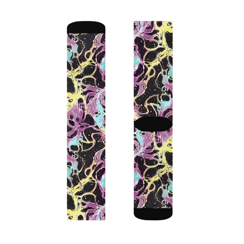 Dreams in Orbit on Socks — Left Sock