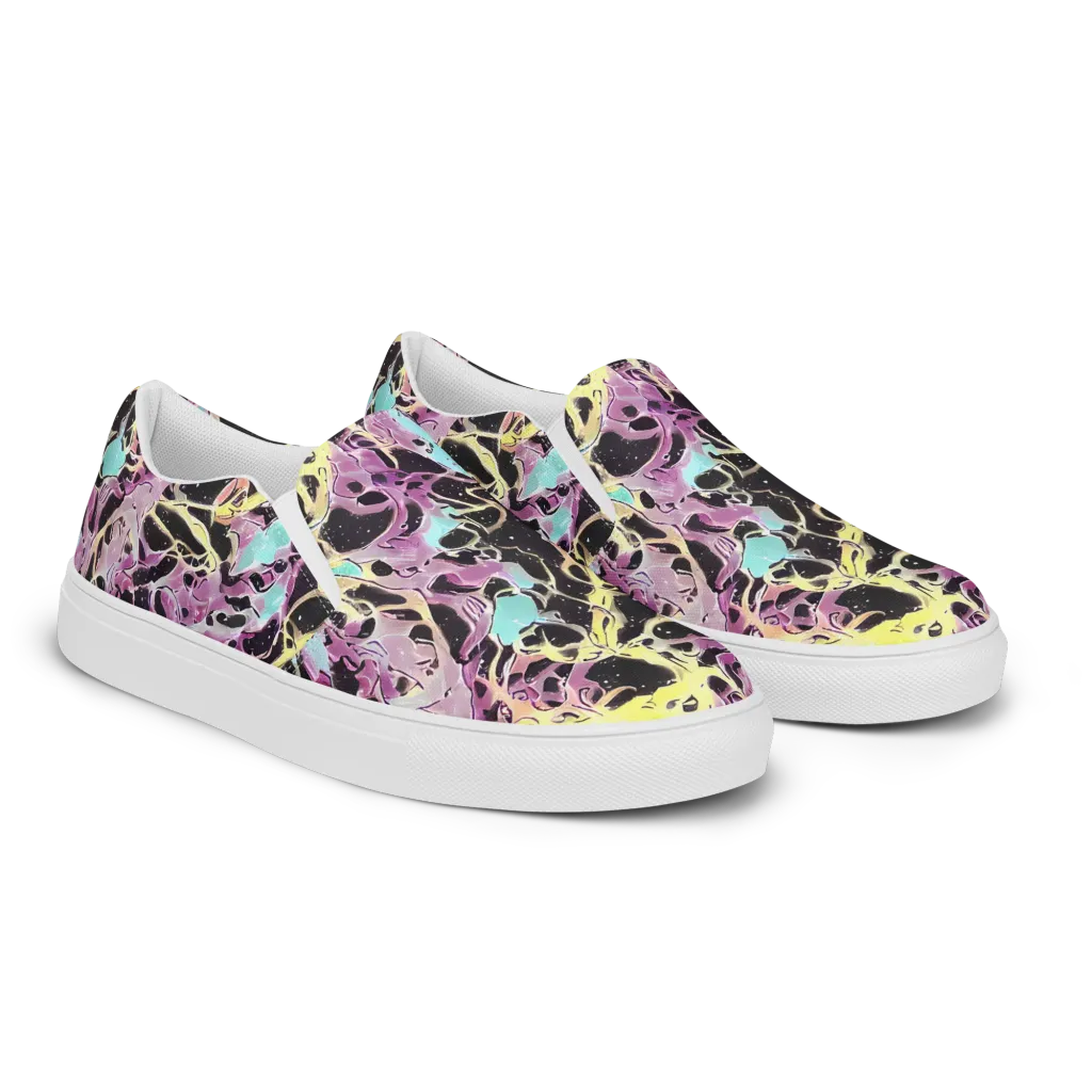 Dreams in Orbit on Women's Slip-On Canvas Shoes — Right Front