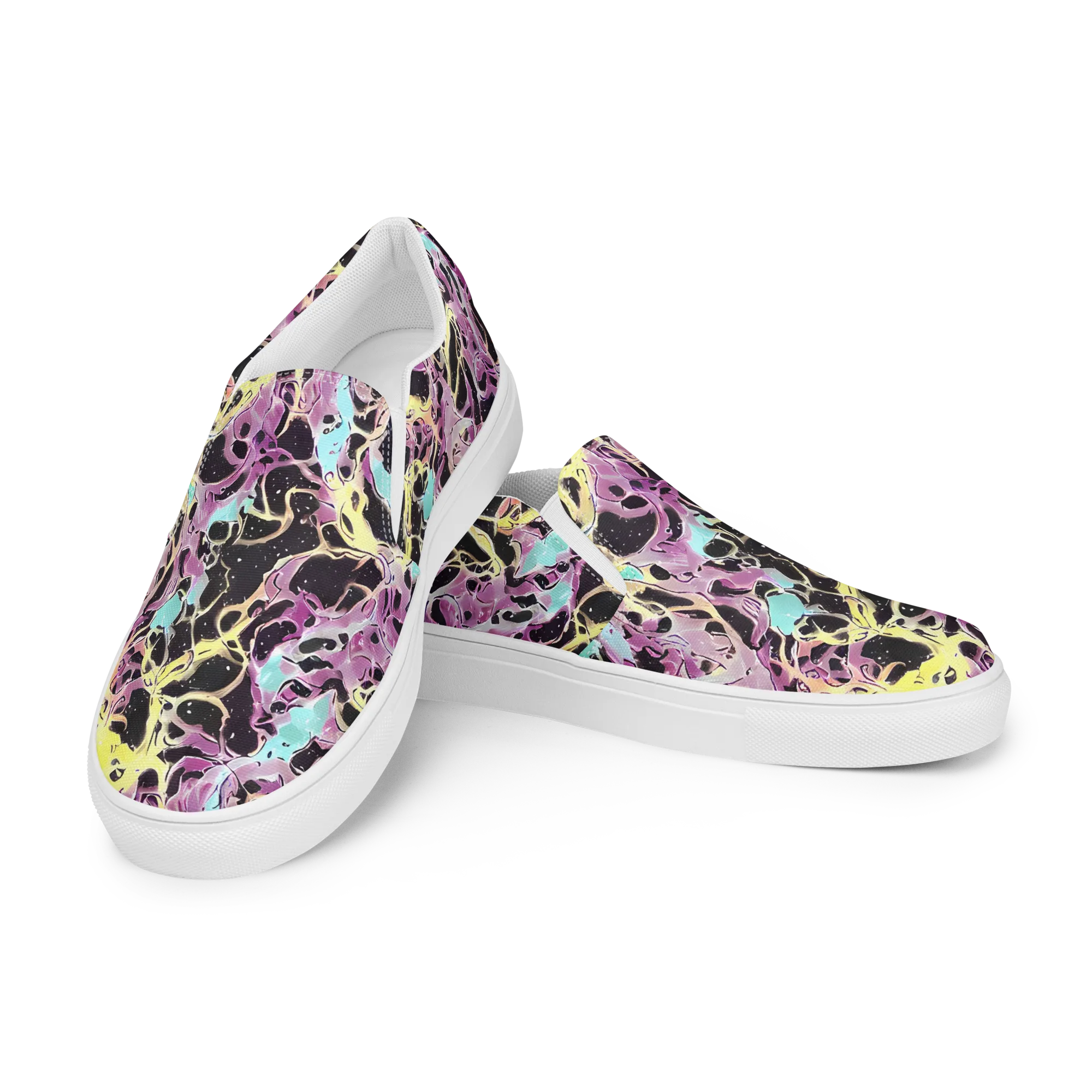 Dreams in Orbit on Women's Slip-On Canvas Shoes — Left Front