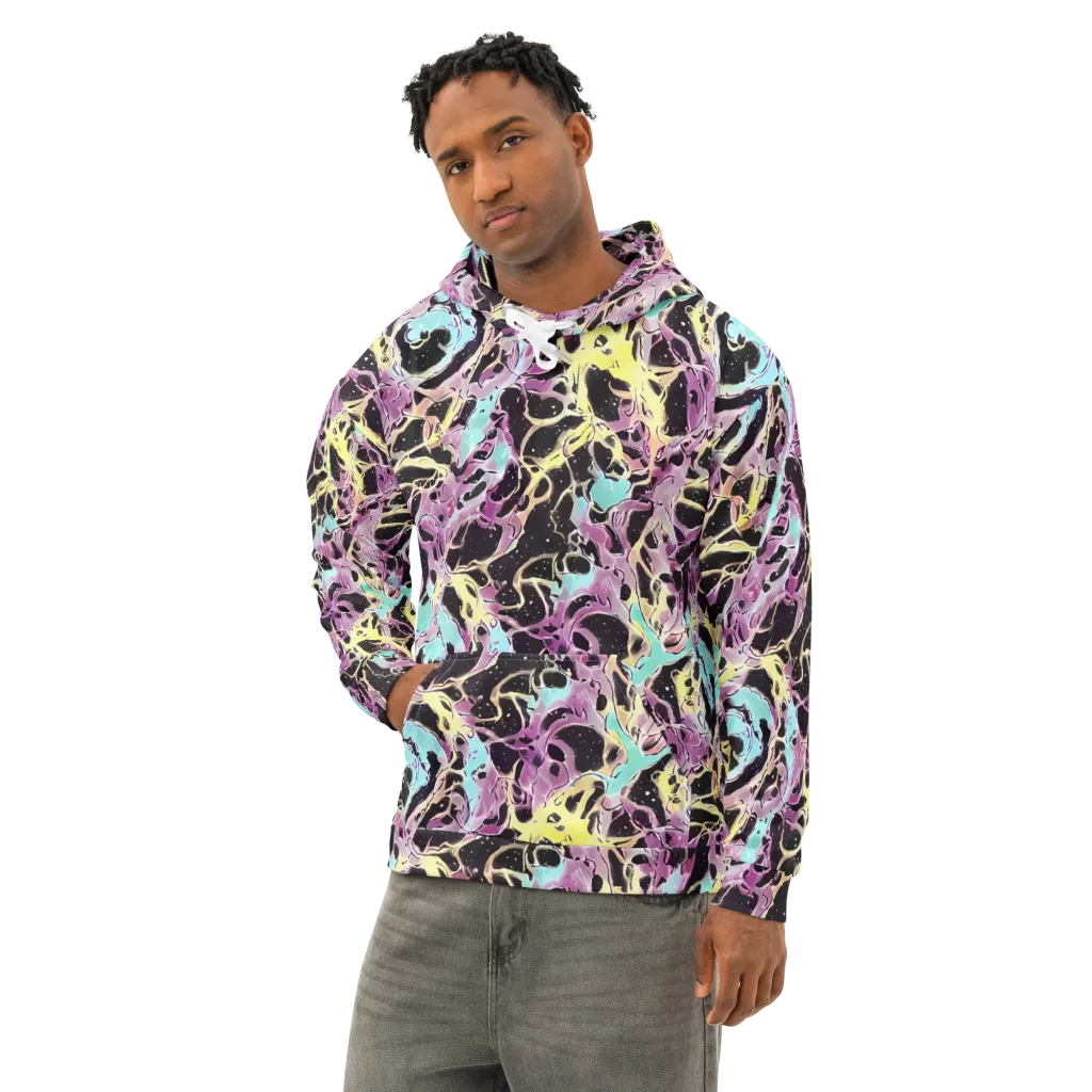 Dreams in Orbit on Cotton Hoodie — Left Front