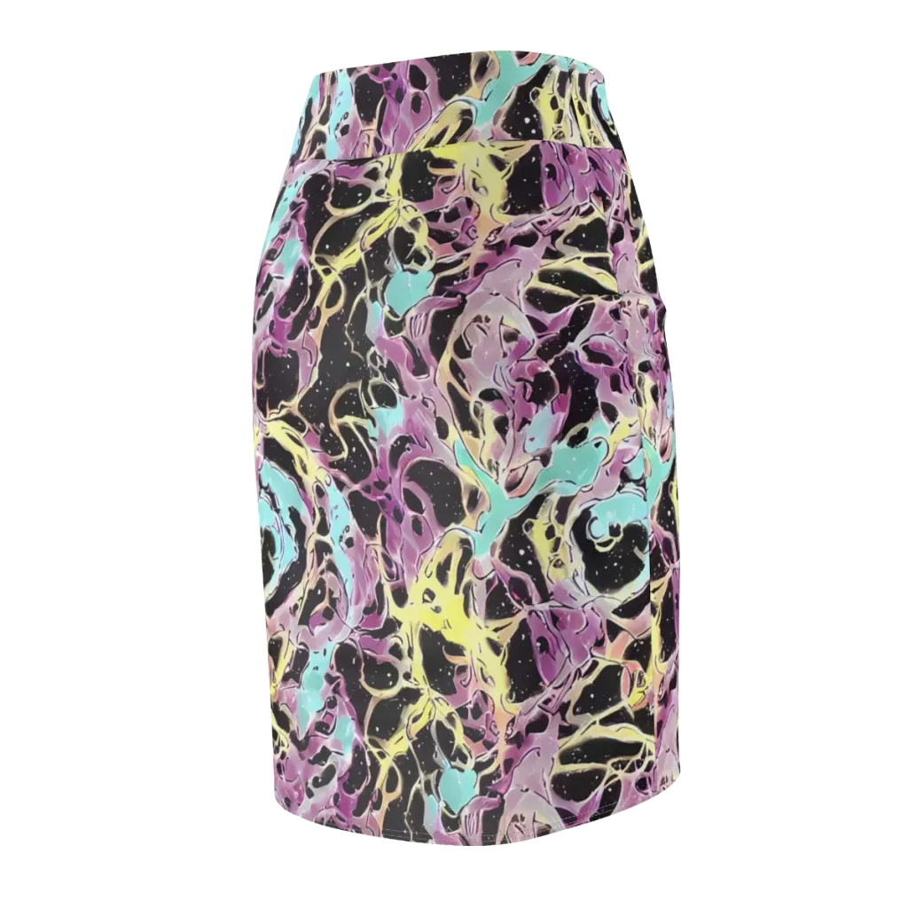 Dreams in Orbit on Pencil Skirt — Back Side