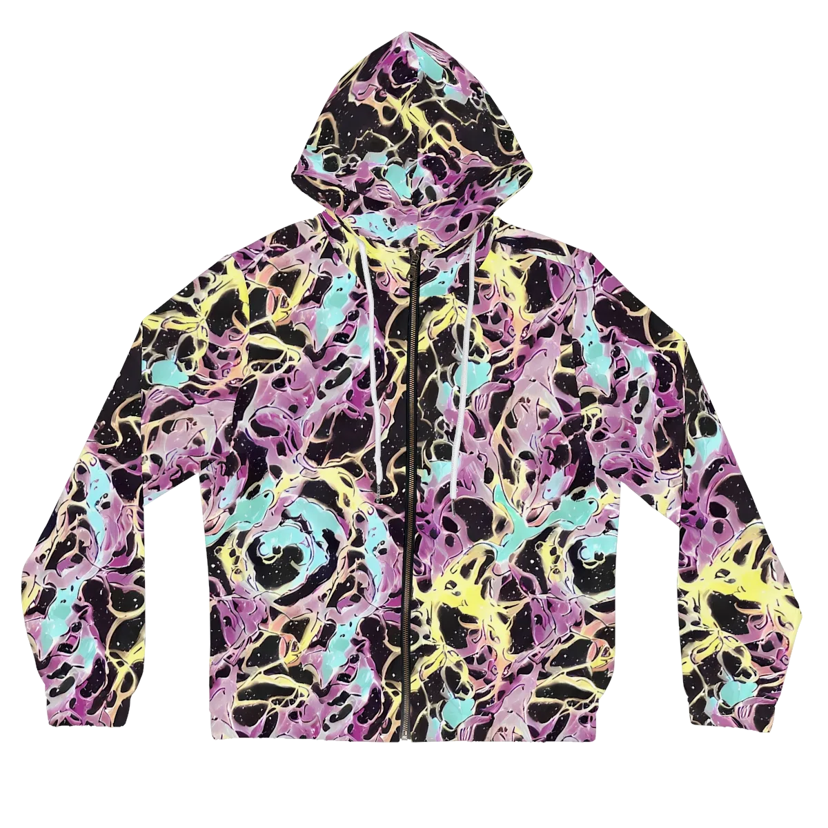 Dreams in Orbit on Women's Full-Zip Hoodie — Front