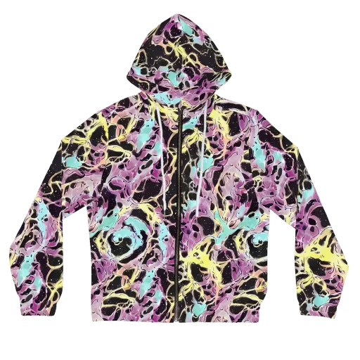 Dreams in Orbit on a Women's Full-Zip Hoodie