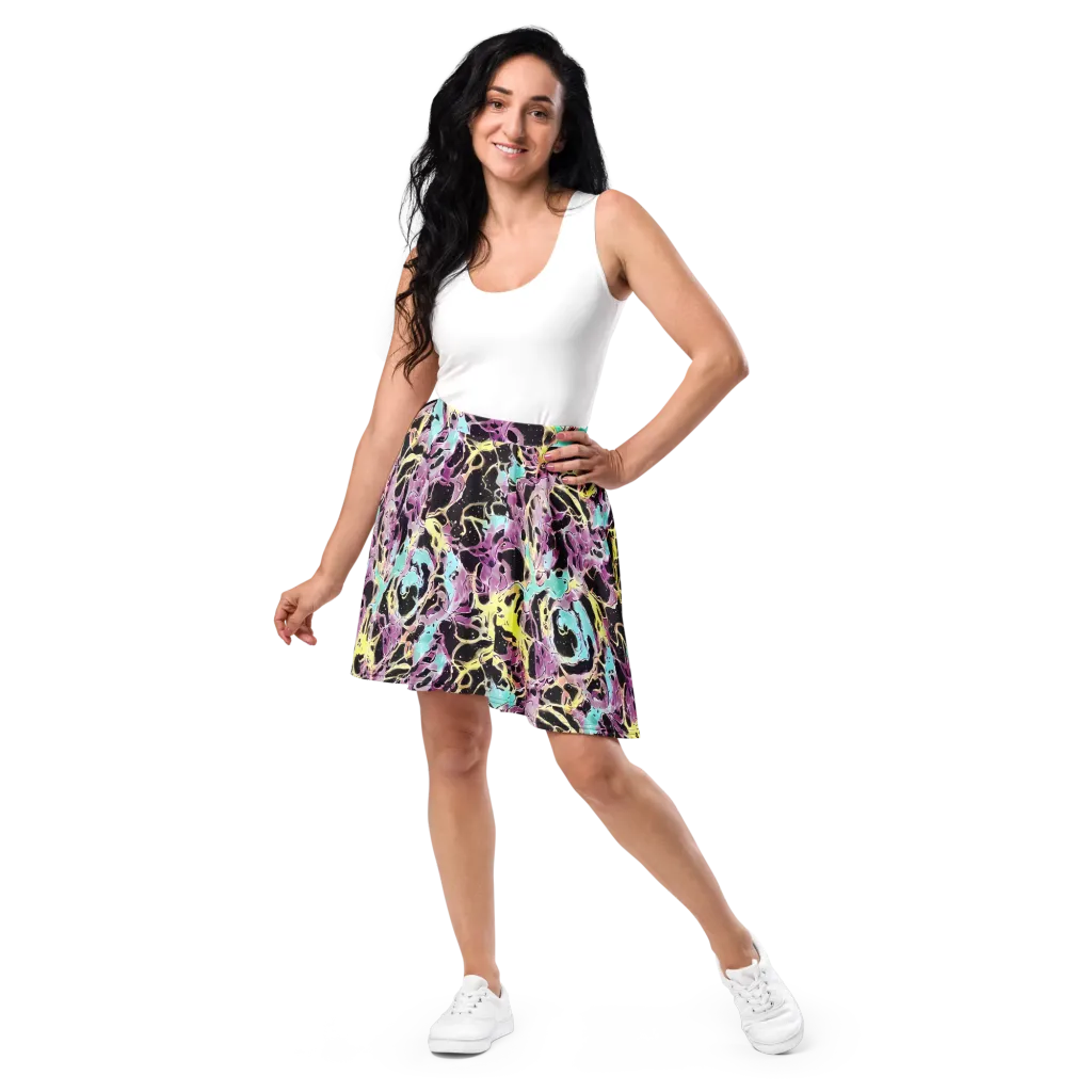 Dreams in Orbit on Skater Skirt — Front