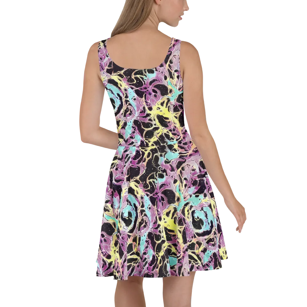 Dreams in Orbit on Skater Dress — Back