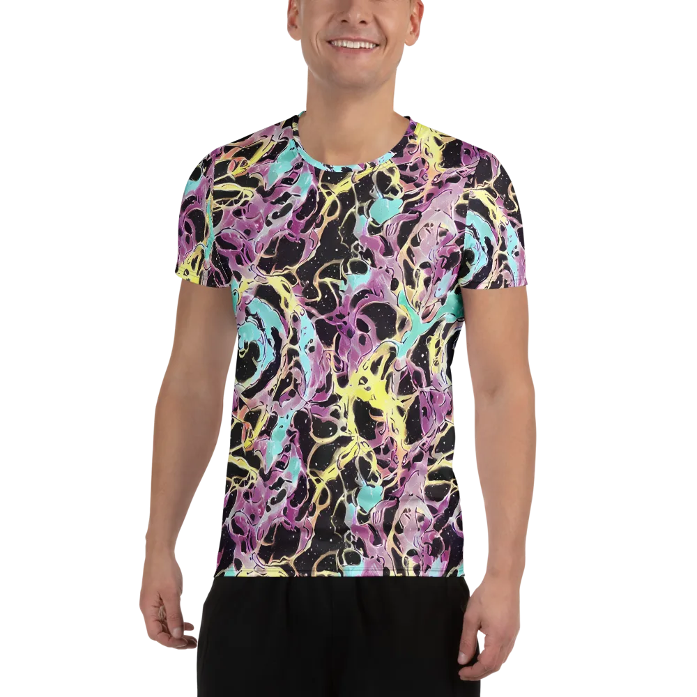 Dreams in Orbit on Men's Athletic T-Shirt — Front