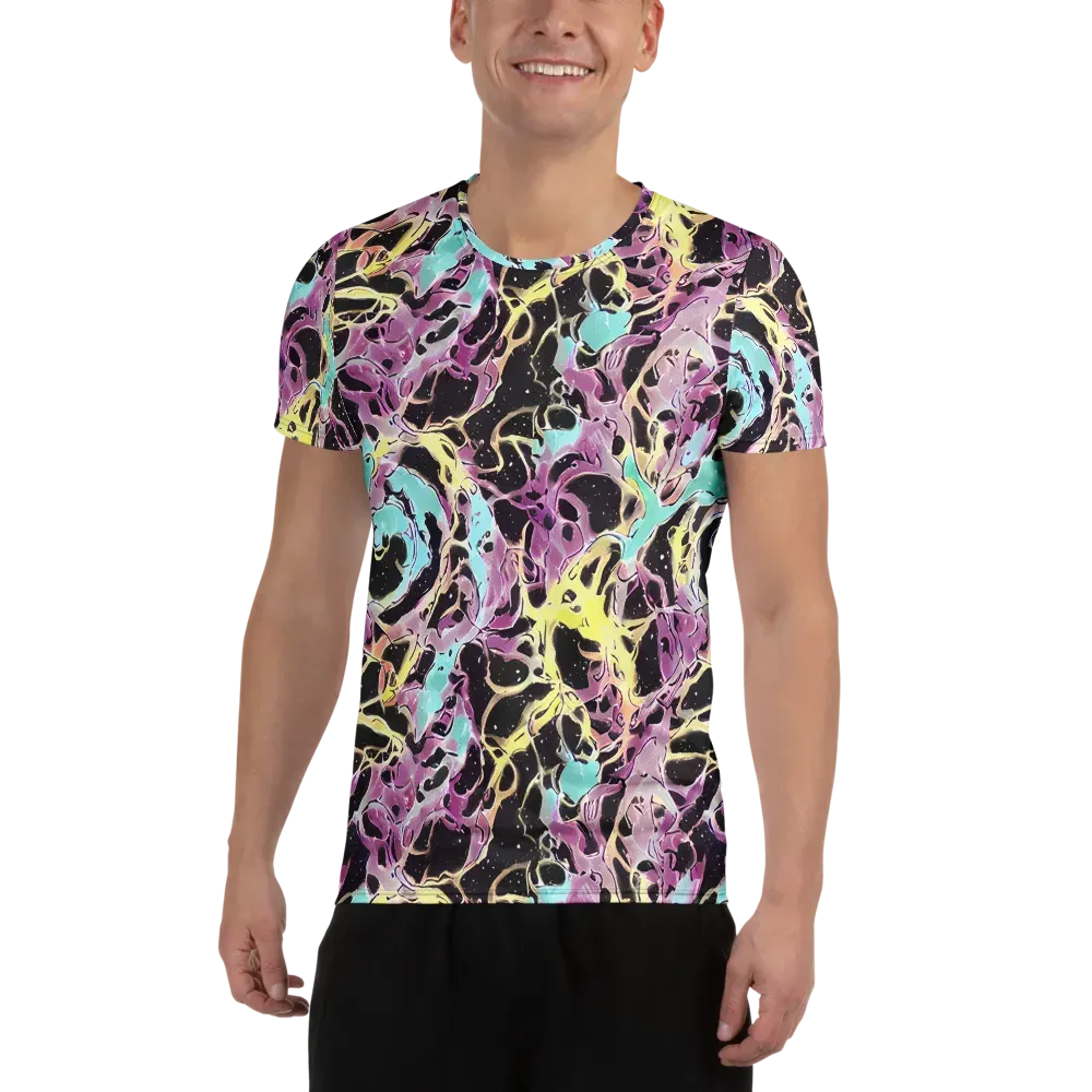 Dreams in Orbit on Men's Athletic T-Shirt — Front
