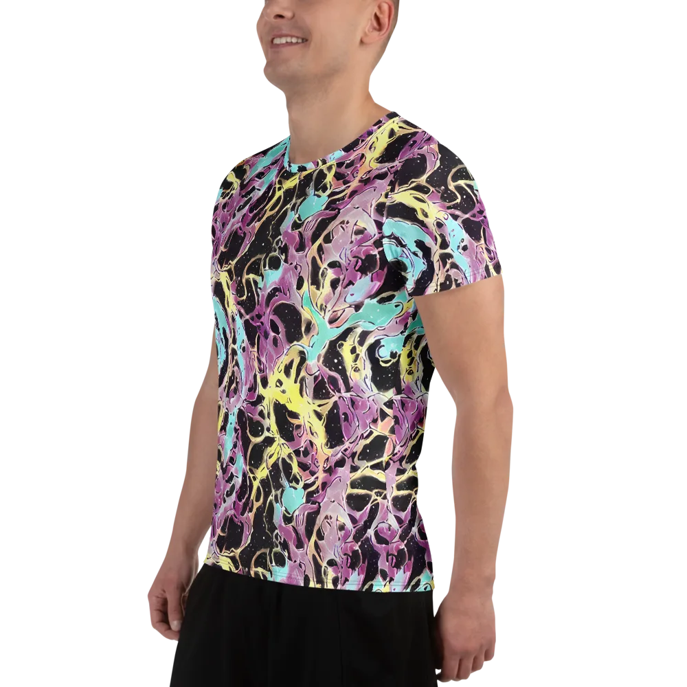 Dreams in Orbit on Men's Athletic T-Shirt — Left
