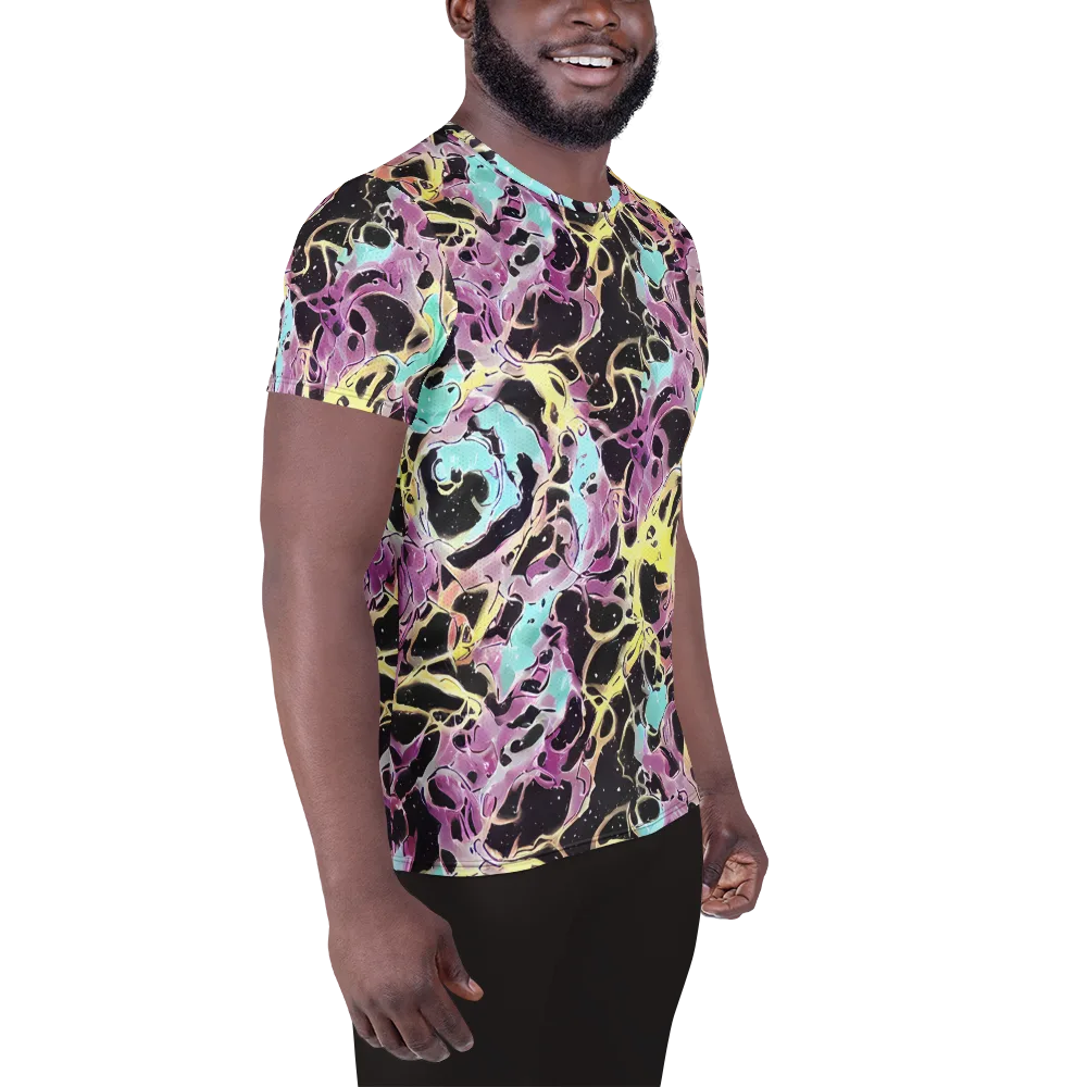 Dreams in Orbit on Men's Athletic T-Shirt — Right