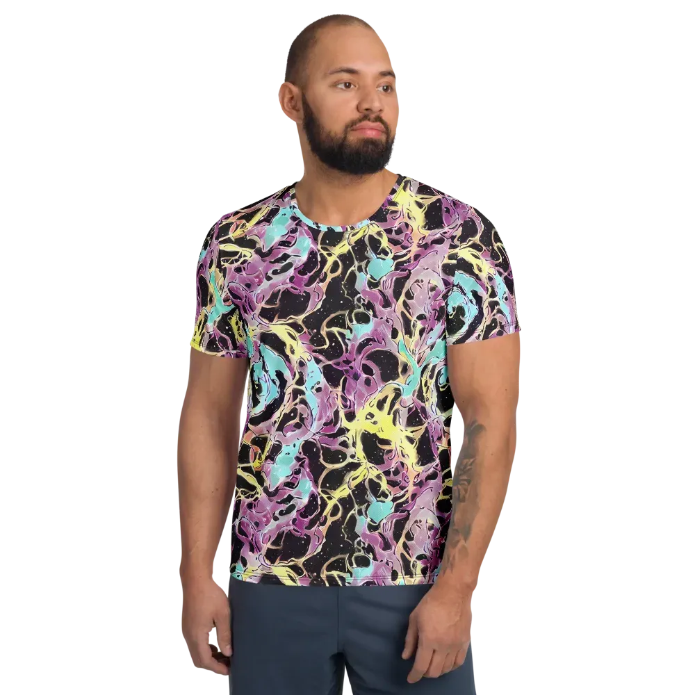 Dreams in Orbit on Men's Athletic T-Shirt — Front