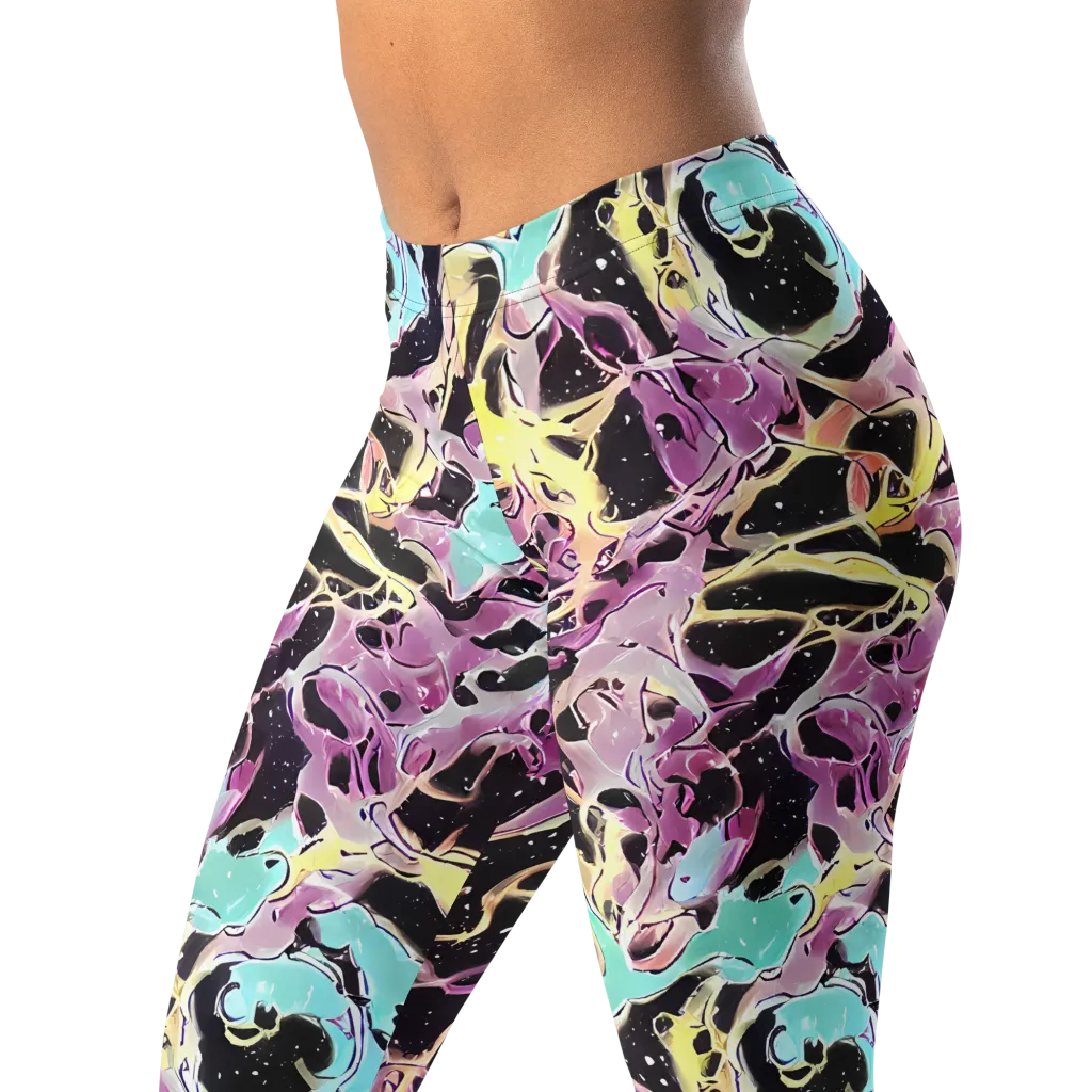 Dreams in Orbit on Leggings — Left Front