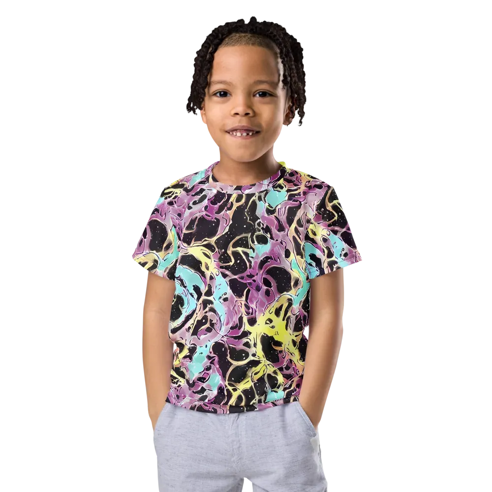 Dreams in Orbit on Kids Crew Neck T-Shirt — Front
