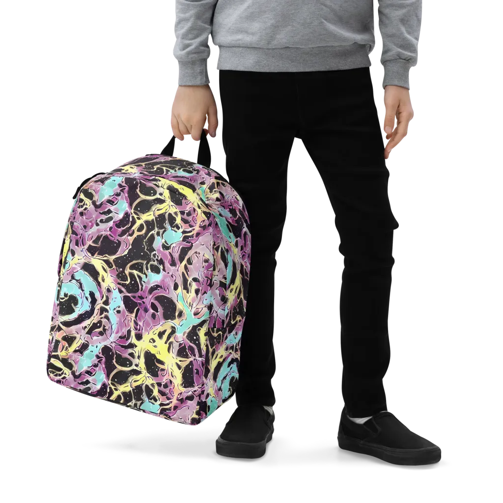 Dreams in Orbit on Minimalist Backpack — Zoomed-in