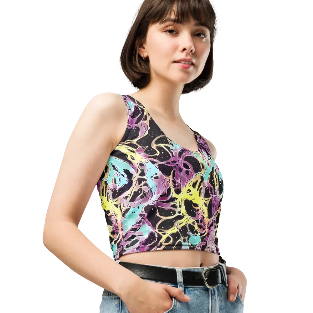 Dreams in Orbit on Crop Top — Right Front