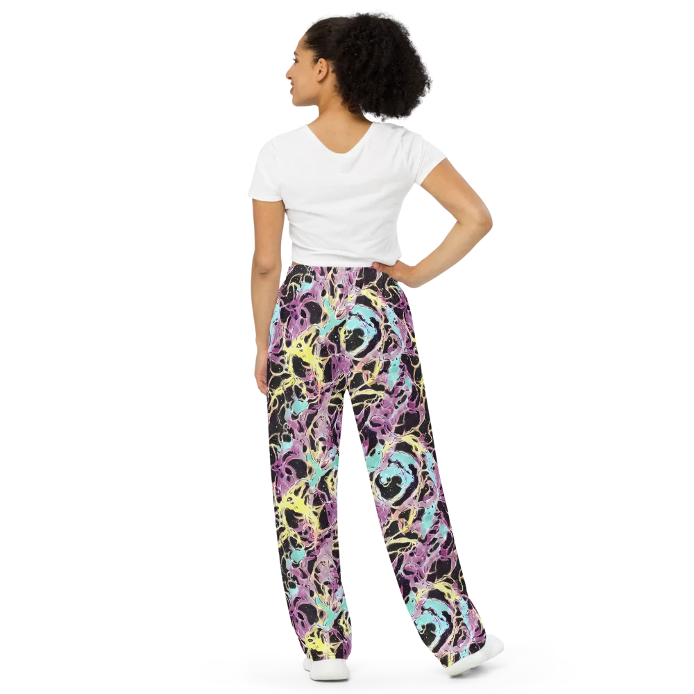 Dreams in Orbit on Wide-Leg Pants — Back