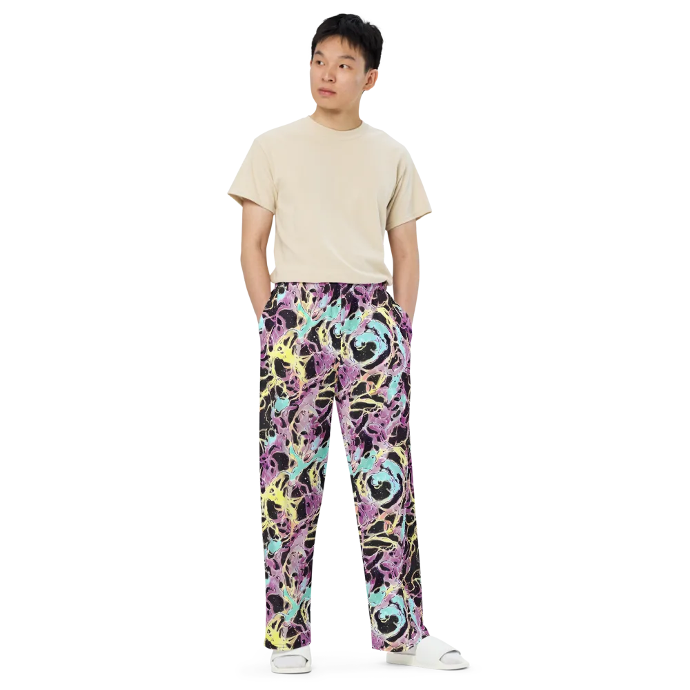 Dreams in Orbit on Wide-Leg Pants — Front