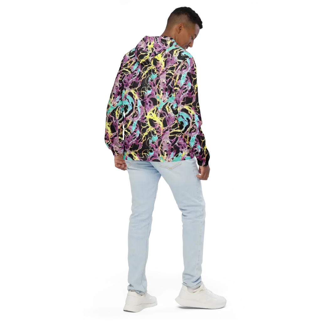 Dreams in Orbit on Men's Windbreaker — Back