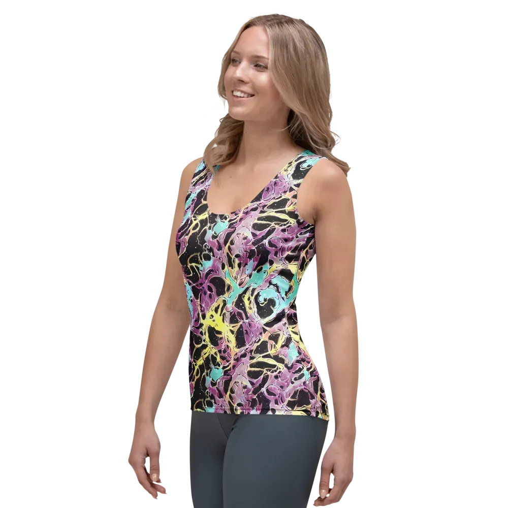 Dreams in Orbit on Women's Tank Top — Left Front