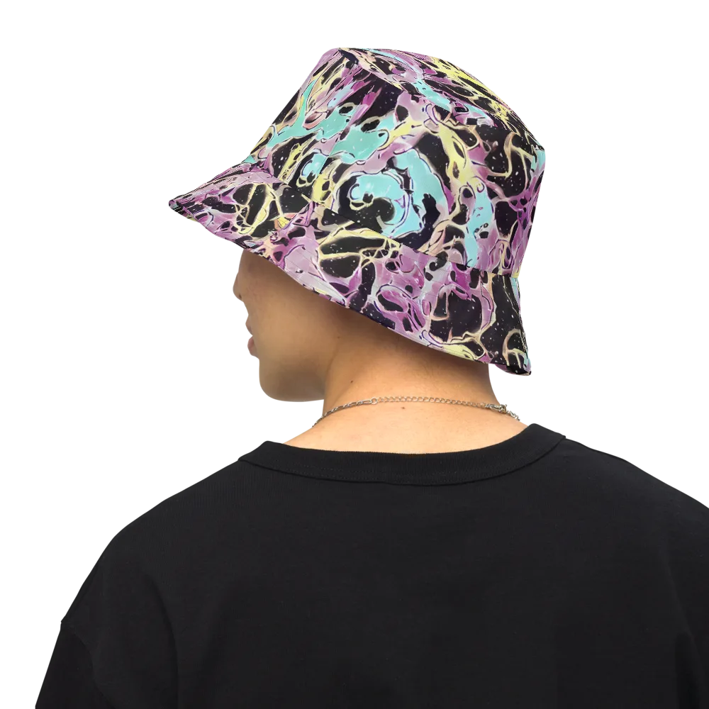 Dreams in Orbit on Reversible Bucket Hat — Back Inside