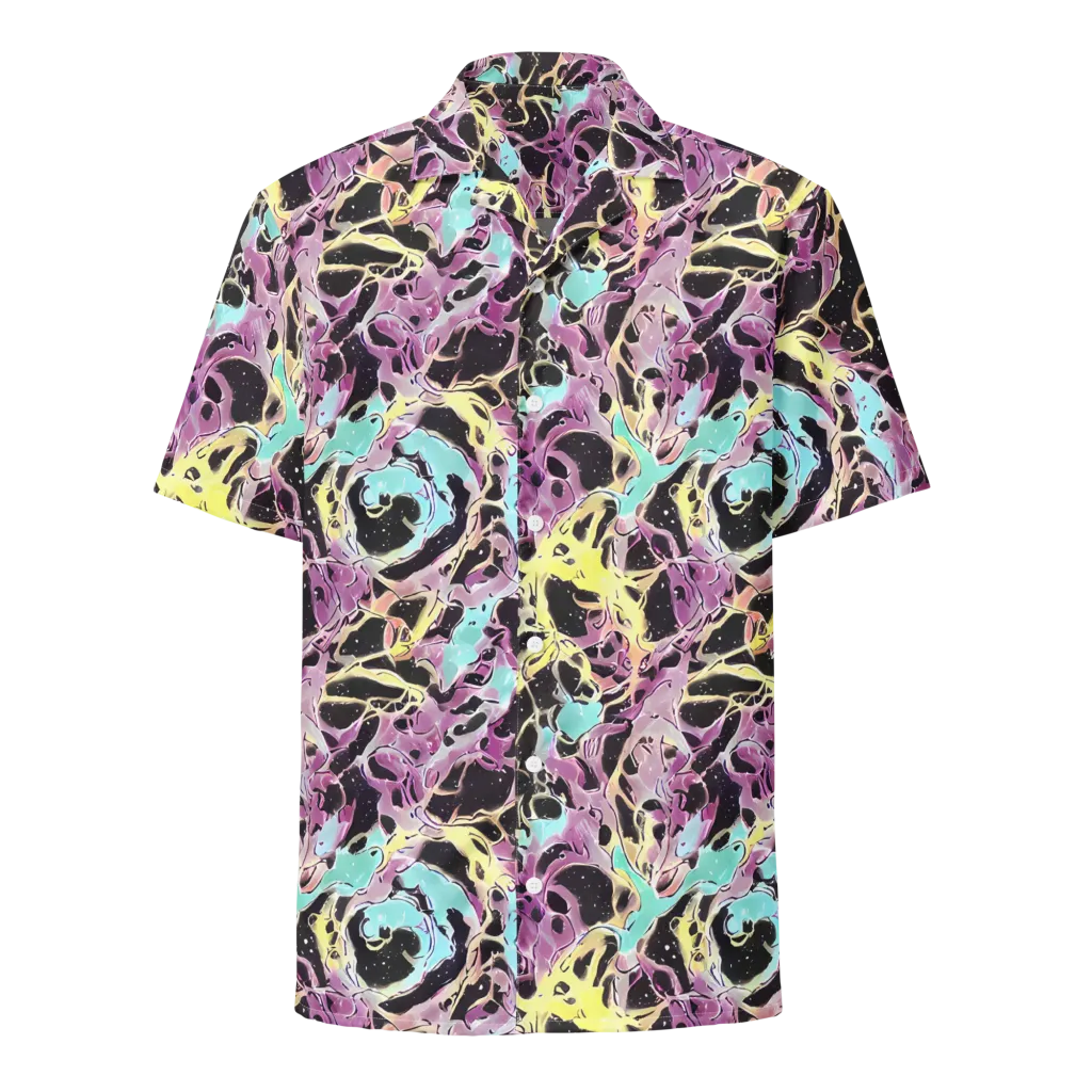 Dreams in Orbit on Button Shirt — Front