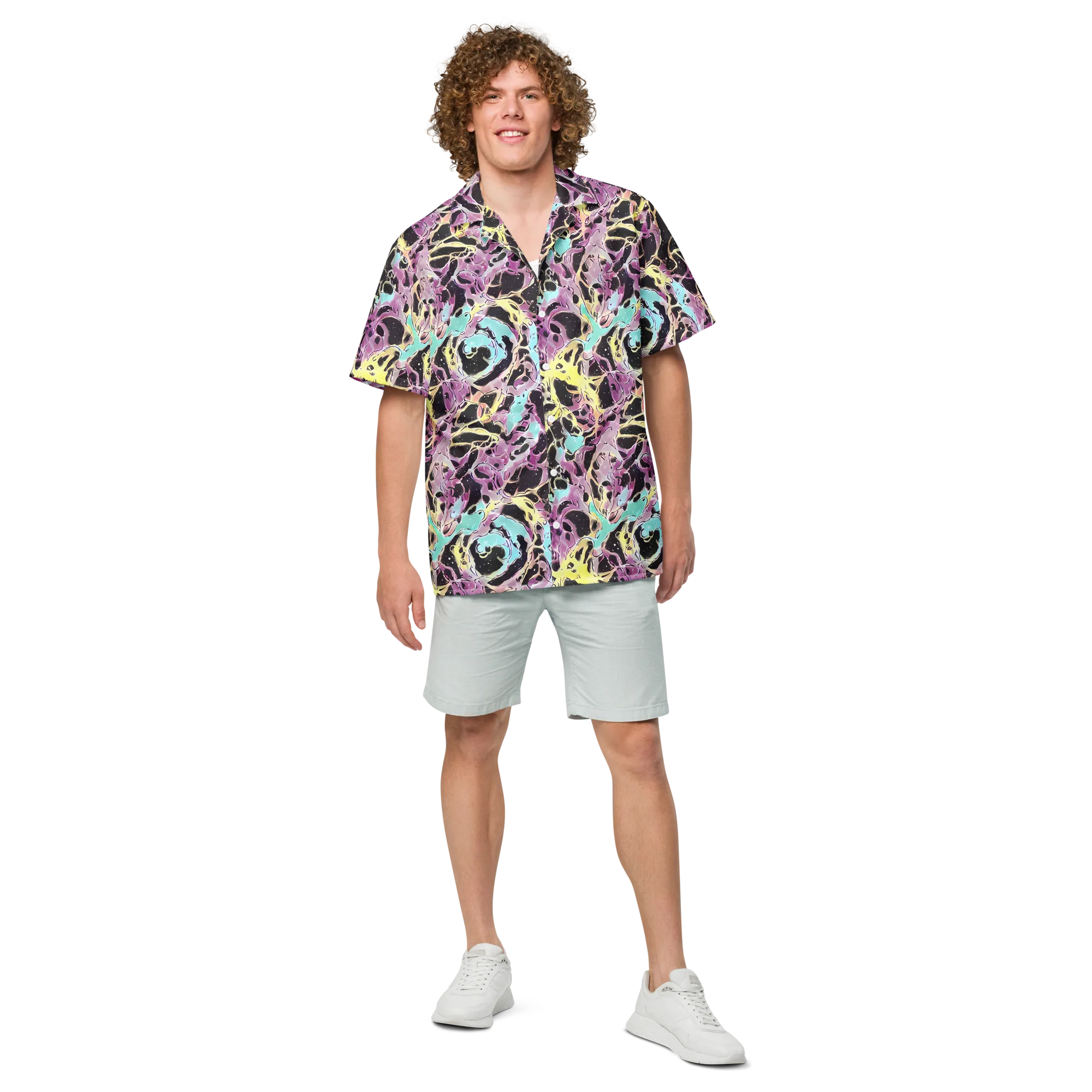 Dreams in Orbit on Button Shirt — Front