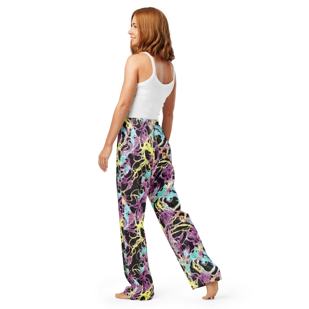 Dreams in Orbit on Women's Pajama Pants — Back