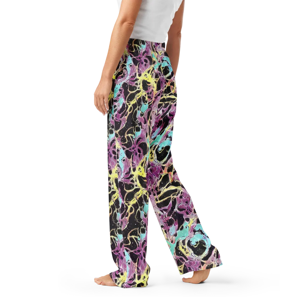Dreams in Orbit on Women's Pajama Pants — Left