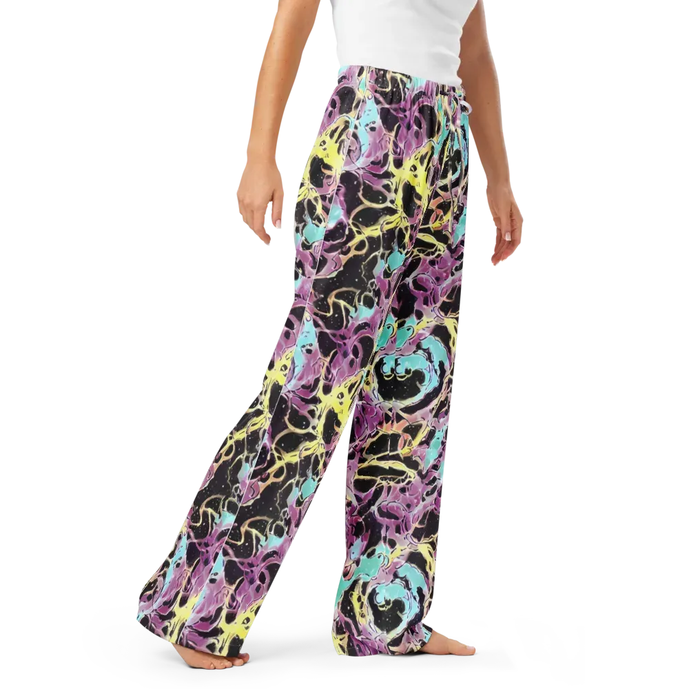 Dreams in Orbit on Women's Pajama Pants — Right Front
