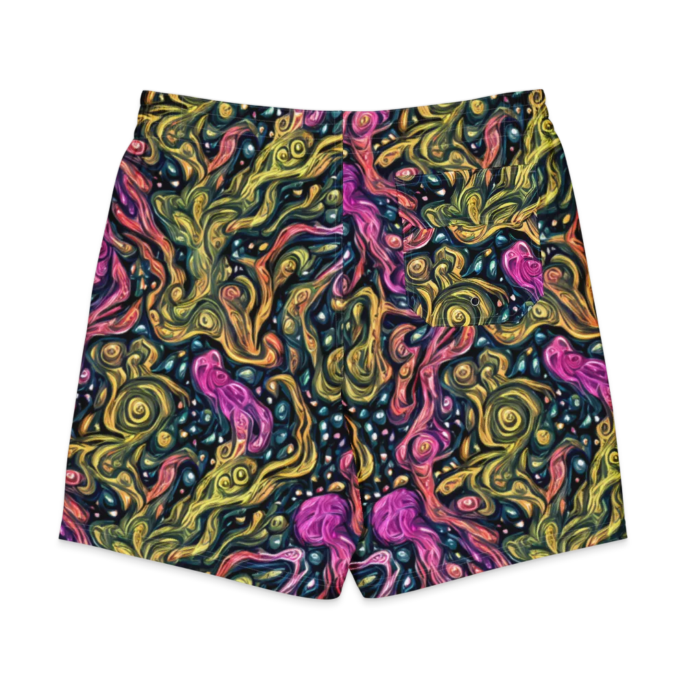 Prismatic Currents on Men's Board Shorts — Back