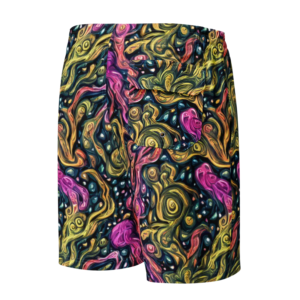 Prismatic Currents on Men's Board Shorts — Back