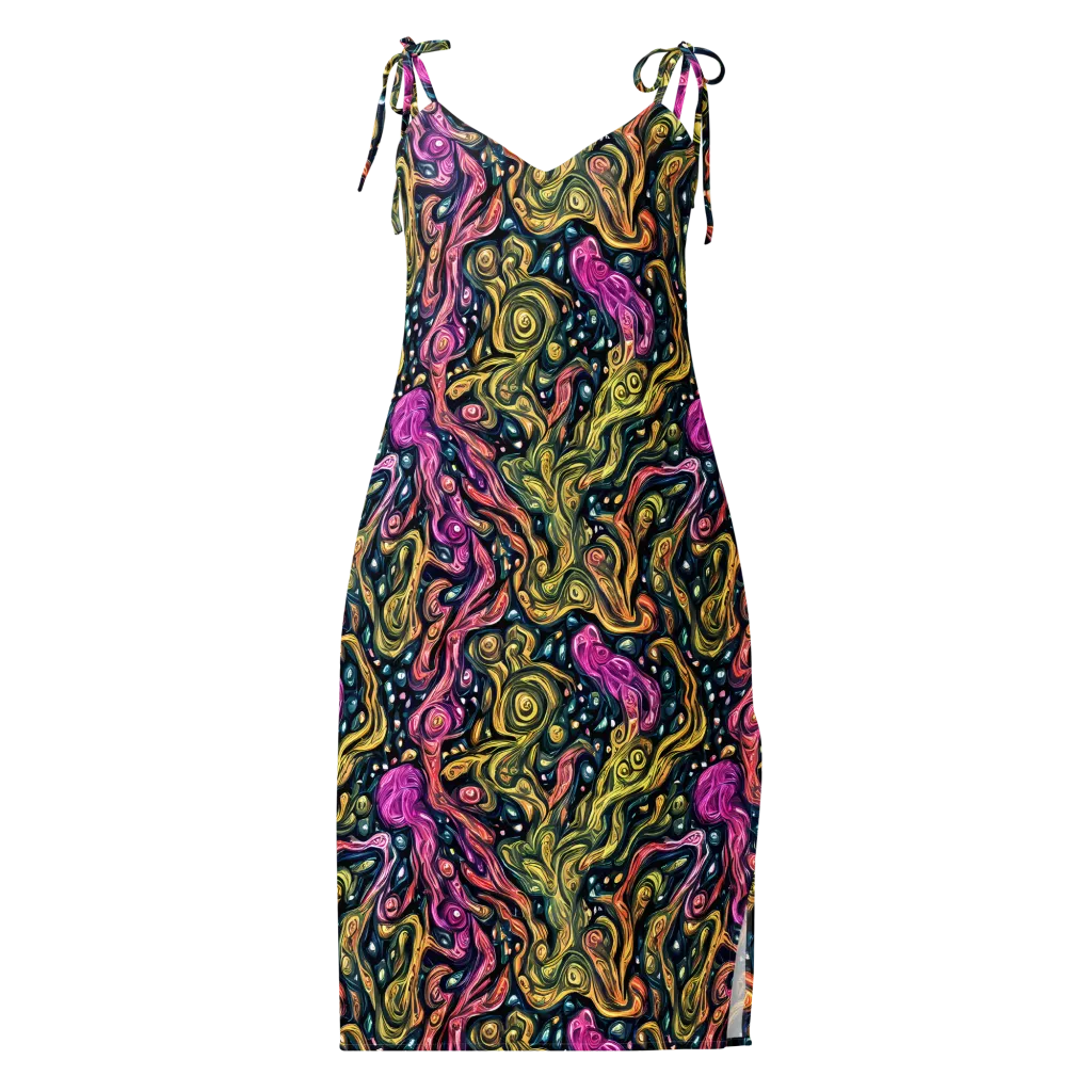 Prismatic Currents on Slip Dress — Front