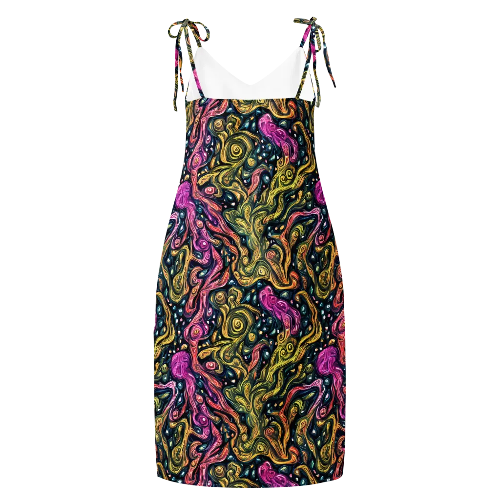 Prismatic Currents on Slip Dress — Back
