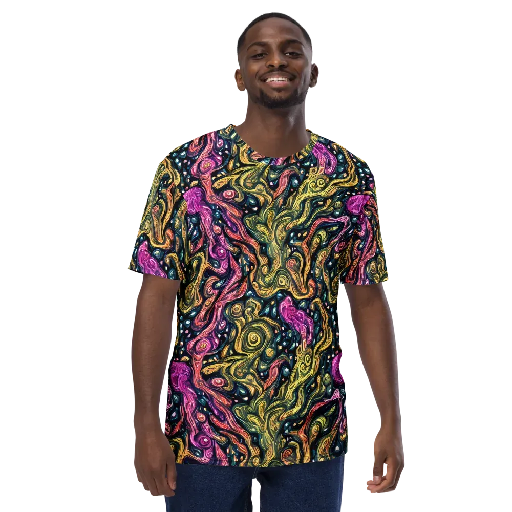Prismatic Currents on Men's Crew Neck T-Shirt — Front