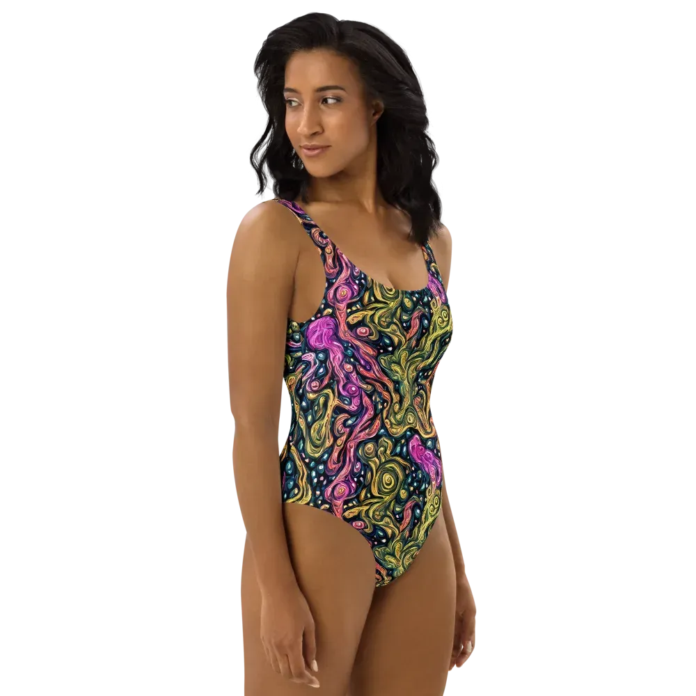 Prismatic Currents on One-Piece Swimsuit — Right