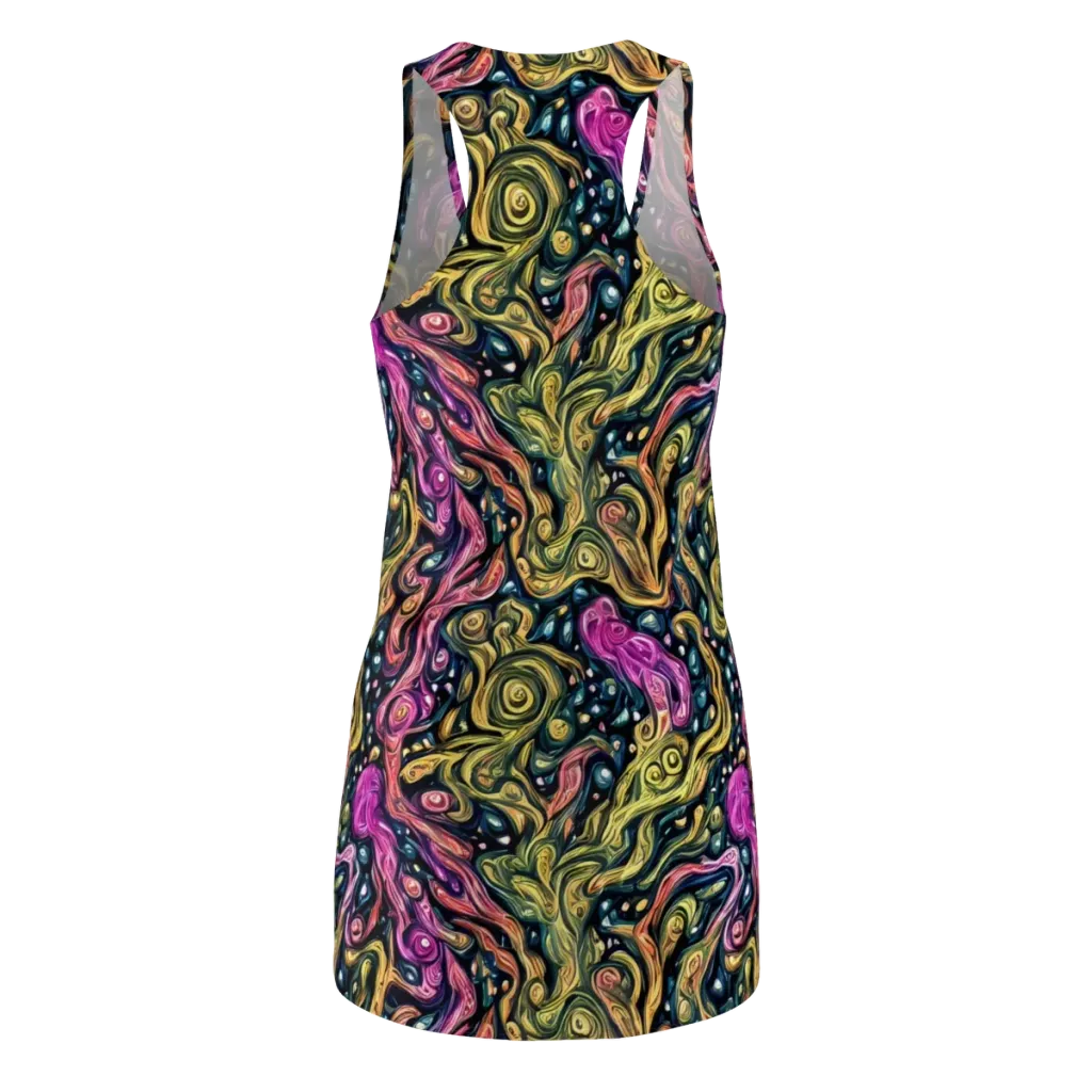 Prismatic Currents on Racerback Dress — Back