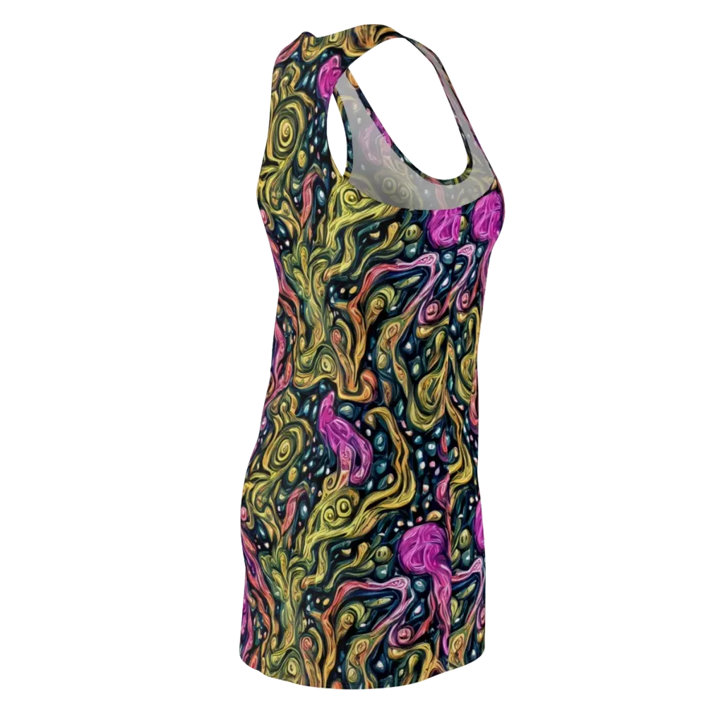 Prismatic Currents on Racerback Dress — Back Side