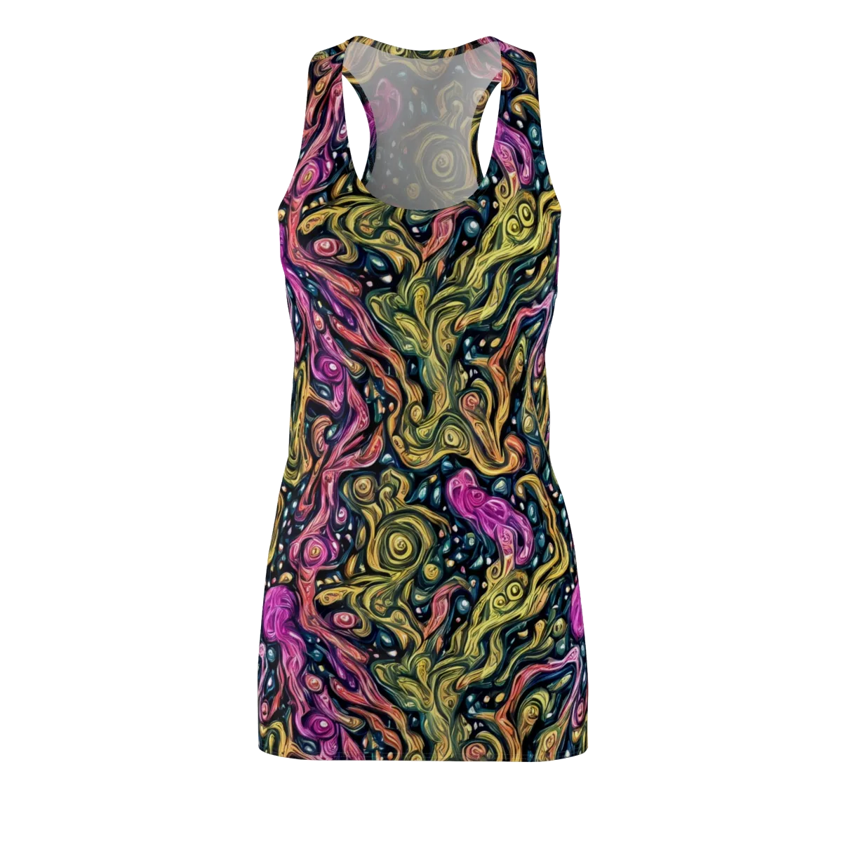 Prismatic Currents on Racerback Dress — Front