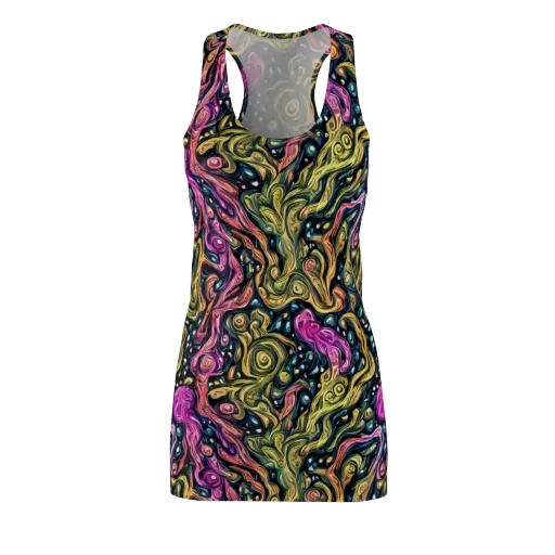 Prismatic Currents on a Racerback Dress